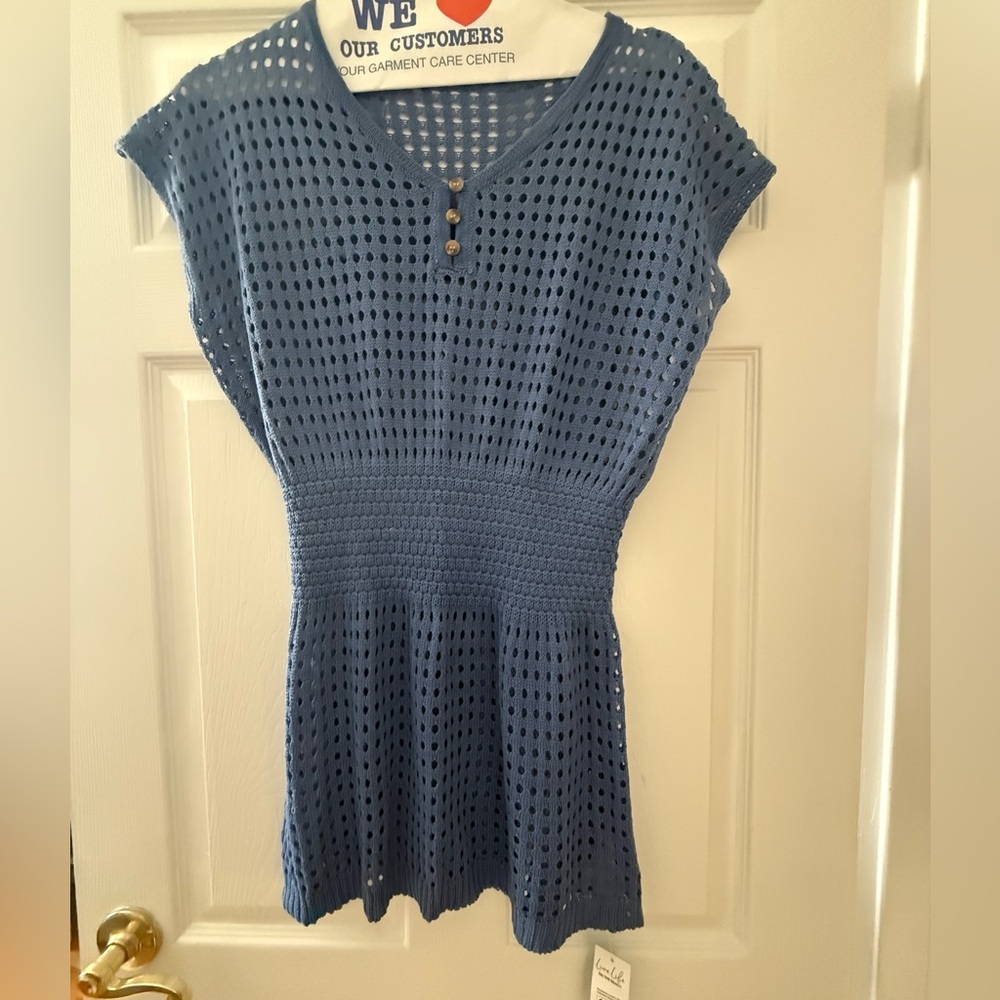 NWT Cupshe Blue Knit Women's Coverup